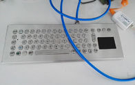 Desktop Metal IP65 Beri nilai keyboard tahan air dengan touchpad 395x135 mm Panel depan
