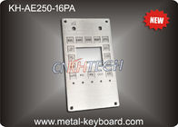 Stainless Steel IP65 Keypad Industri yang Dapat Disesuaikan, Keypad Kios Stainless Steel 16 Tombol