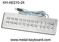 SUS304 Brushed IP65 Keyboard Komputer Tahan Air 24 Tombol Keyboard Tahan Air