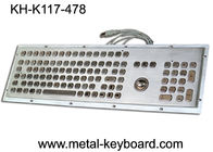 Keyboard Komputer Industri Stainless Steel dengan Trackball, Dust Proof Keyboard