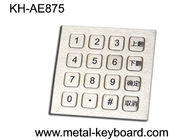 Ruggedized 16 Tombol Stainless Steel Keypad Numeric dengan panel atas mounting