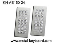 Pemasangan panel atas 24 Tombol Stainless Steel Keyboard Waterproof Industri
