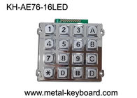 16 Tombol Backlit Vandal Proof Access Keypad, Metal Numeric Keypad