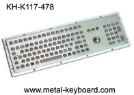 Panel metal berdebu mount keyboard dengan tombol trackball dan nomor