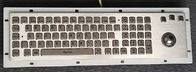 Keyboard Logam Industri SS Tahan Air Iluminan Dengan Perangkat Penunjuk Trackball