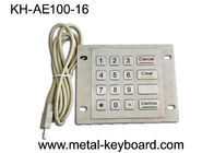 Port USB Dustproof Stainless Steel Keypad Metal Dengan 16 Tombol Flat