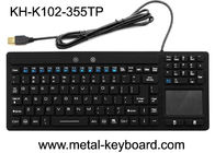 Antarmuka USB Tahan Air Keyboard PC Industri 106 Tombol Tidak Ada Suara Dengan Touchpad