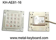 Anti-vandal Metal Kiosk Keyboard IP65, 16 kunci tombol tahan cuaca
