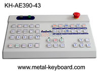 1.5mm Bepergian 43 Tombol Plastik Keyboard Desktop Ruggedized