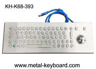 FCC IP65 Panel Mount Keyboard Komputer Dengan Trackball 45mm