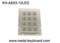 Back Light Metal Numeric Keypad Dalam Matriks 3x4 12 Tombol Keypad Stainless Steel