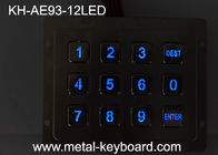 Keypad Stainless Steel Lampu Latar LED Tahan Air 4X3 12 Tombol