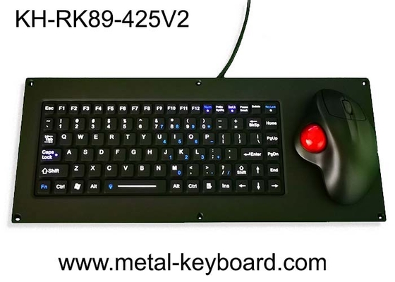 IP65 Silicone Keyboard USB Panel Mount Keyboard Dengan Mouse Trackball Ergonomis