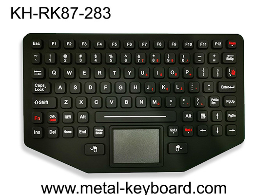 Keyboard Silikon Industri Portabel Militer Backlight Ruggedized Dengan Touchpad