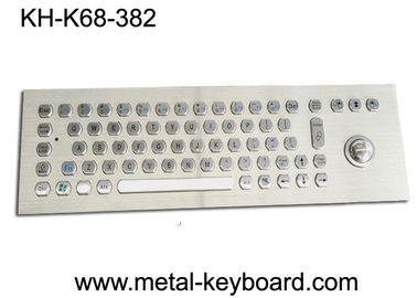 Kiosk Self - Service Terminal Metallic Industrial Keyboard with Trackball , USB