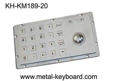 Tombol Masuk Kios Kasar Dengan Trackball, 24 Kunci Keypad Stainless Steel