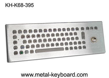 Tombol 67 Keyboard logam Keyboard industri dengan Trackball untuk Kontrol Industri