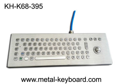 Keyboard Komputer Industri Logam Rugged Desktop dengan Mouse Trackball