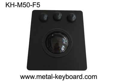 Panel Hitam 50mm Memasang Trackball Sensitivitas Tinggi PS / 2 / Antarmuka USB OEM / ODM Tersedia