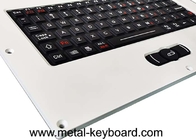 USB PS2 Keyboard Logam Industri Kasar Dengan Tata Letak Karet Silikon