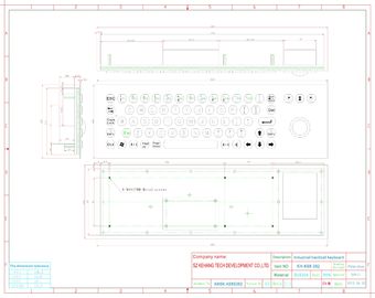 67 Tombol Keyboard Ruggedized / Keyboard Komputer Logam dengan Trackball Laser