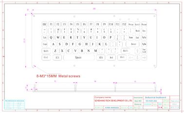 85 Tombol Keyboard Industri Logam Mini dengan bukti debu, anti korosif