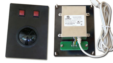 Metal Black Marine Console Trackballs Industri Mouse dengan USB Interface