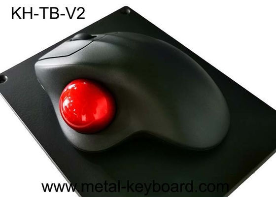 Resin Trackball Dengan Black Metal Mounted Panel, Industrial Computer Mouse