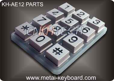 Industrial 12 Keys Customizable Keypad Parts Silicon Membrane With Metal Buttons