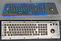 Keyboard Backlit Metal yang Rugged dengan Desain Ergonomi Trackbal, antarmuka USB