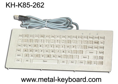 Metallic stainless steel ruggedized keyboard industrial Vandal Resistant