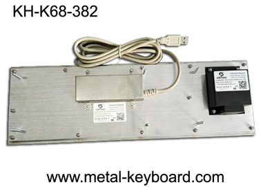Kiosk Self - Service Terminal Metallic Industrial Keyboard with Trackball , USB