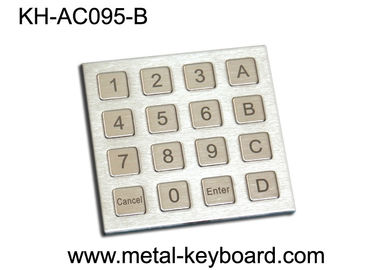 Debu Proof Stainless Steel Keyboard IP 65 Access Control Keypad dengan 16 Tombol