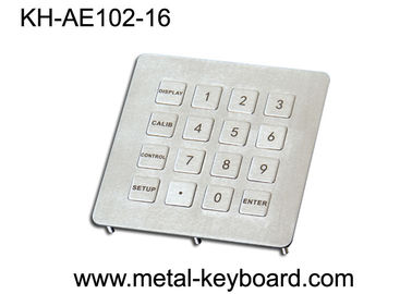 Anti - Vandal Stainless Steel 16 Tombol Nomor Keypads untuk Info - Kios