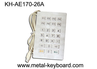 Water proof USB Industrial Metal Keypad with customized 26 Keys layout