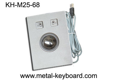 Anti Vandal Industrial Pointing Device Panel Mounted Trackball Bahan Stainless Steel