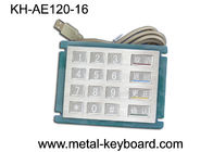 Customizable tahan cuaca Metal Keypad 16 tombol Bahan stainless steel
