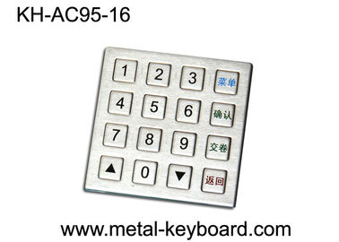 Keypad Metal Industri Numerik 4 X 4 Matrix, IP 65 Keypad tahan air