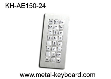 Vandal Proof Rugged Entry / Kiosk Metal Keypad In 24 Button Keys , High Performance