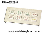 Keypad Kios stainless steel dengan panel mount 8 tombol, Metallic Keypad