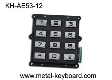 Anti - vandal Metal Numeric Keypad IP 65, tombol 12 Masuk Keypad numerik
