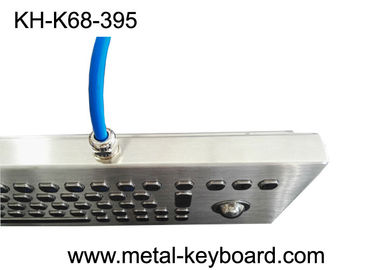 Keyboard Komputer Industri Logam Rugged Desktop dengan Mouse Trackball