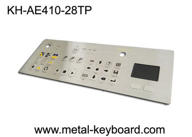 IP65 tahan debu keras logam industri stainless steel keyboard dengan touchpad