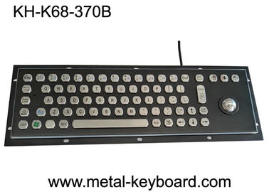 Baja Hitam Industri Baja Stainless Keyboard dengan Trackball Pointing Device
