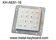 16 Tombol Keypad Logam Industri Tahan Perusak Laser Terukir Panel Mount Keypad
