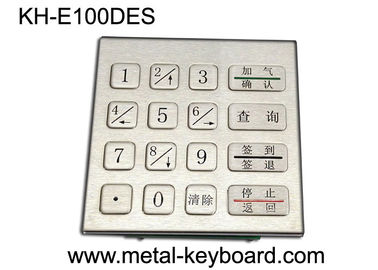 Entri Keypad Keamanan Stainless Steel Kasar 16 Tombol Dalam Matriks 4x4