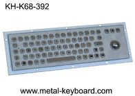 Keyboard Industri Logam Kasar dengan Trackball, 65 Keys Vandal proof