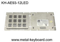 SS PS2 3x4 Matrix Waterproof Metal Keypad 12 Tombol Backlit Panel Mount