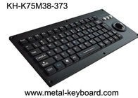 USB PS2 Metal 75 Keys Industrial Silicone Keyboard Silicone Dengan Trackball