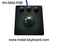 Panel Logam Industrial Black Trackball Mouse Dengan 3 Tombol Tahan Air